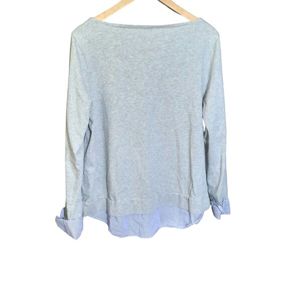 J. Crew Merchantile Womens Layered Boatneck Long Sleeve Gray Top Size XL - Picture 2 of 5
